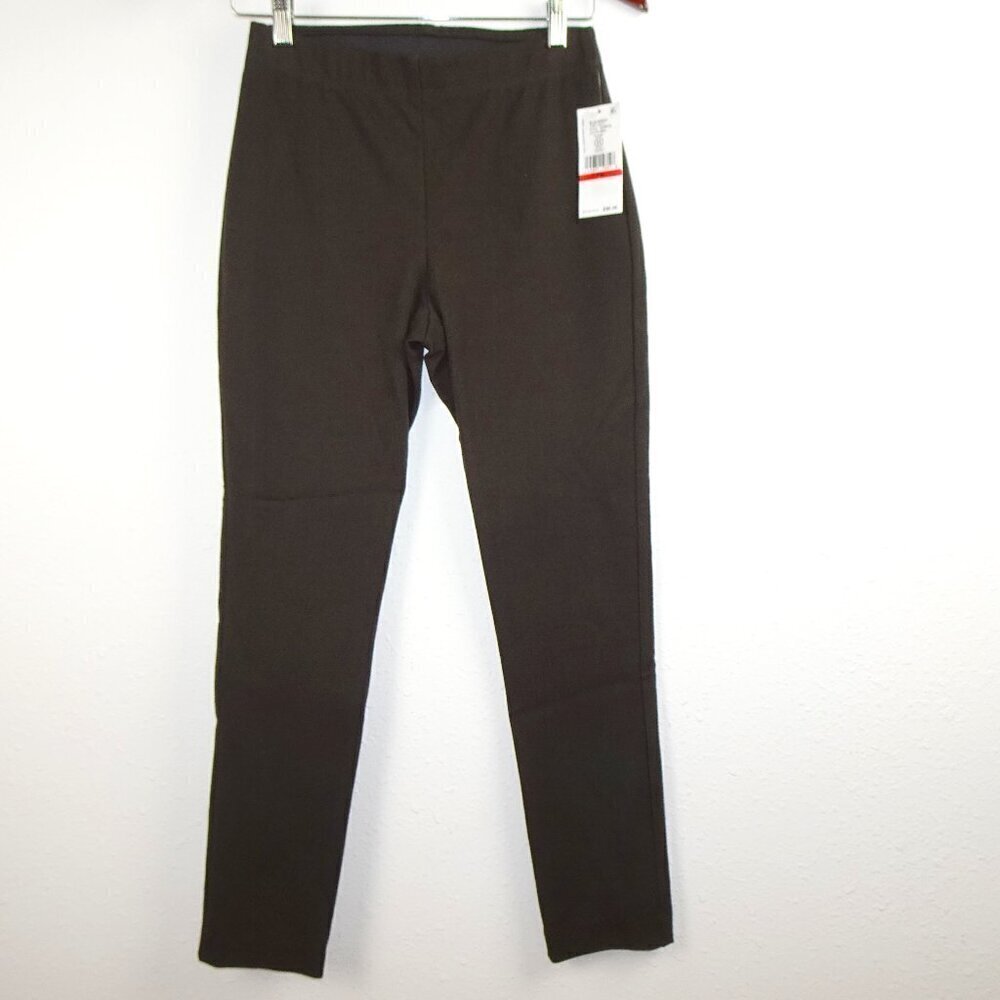 Karen Kane Pull On Pants Women's Size XS Brown Stretch Skinny Fit Made USA